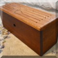M04. Large wooden tongue drum. 10”h x 26.5”w x 7”d - $88 